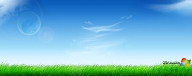 微软Windows Vista经典蓝天白云草地桌面壁纸