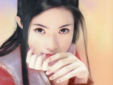 陈淑芬 甜蜜时光系列 古风温婉少女人像插画