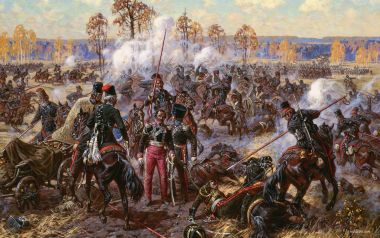 War Art 11 By Averyanov Alexander Historical Cavalry Battle Oil Painting