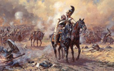 War Art 17 By Averyanov Alexander Napoleonic War Battle Oil Painting