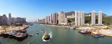 Hong Kong Aberdeen Typhoon Shelter Panoramic City View