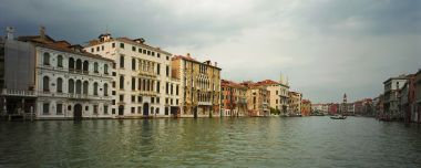 Venice Grand Canal Waterfront Classic Buildings Panorama