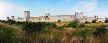 Visby Medieval City Wall Sweden Panoramic Scenery