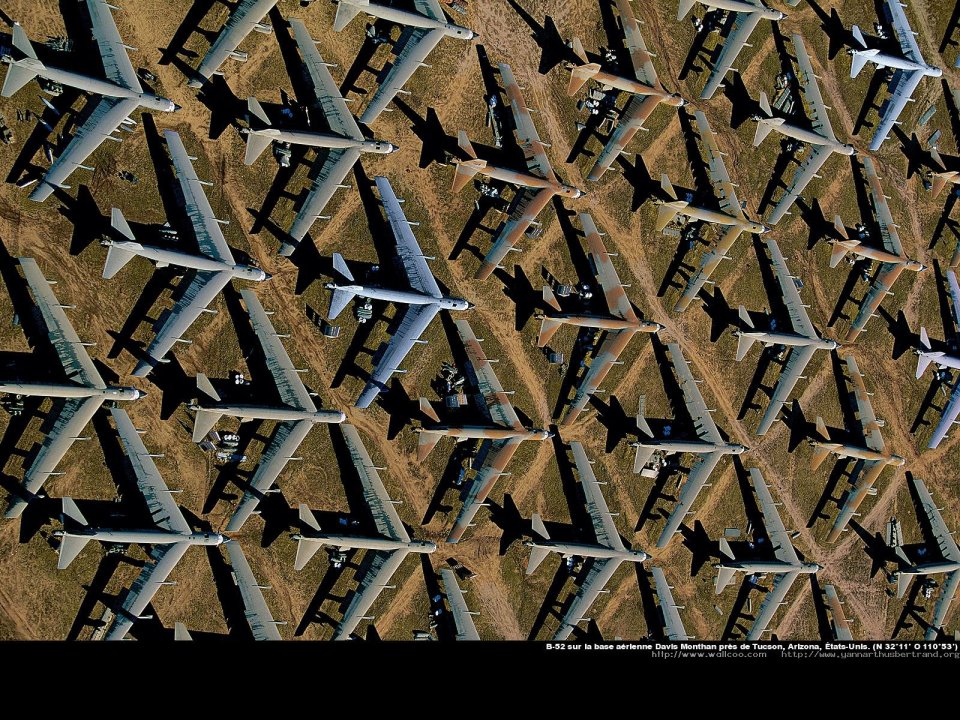 B-52S at DAvis-Monthan air force base near Tucson, Arizona, United States