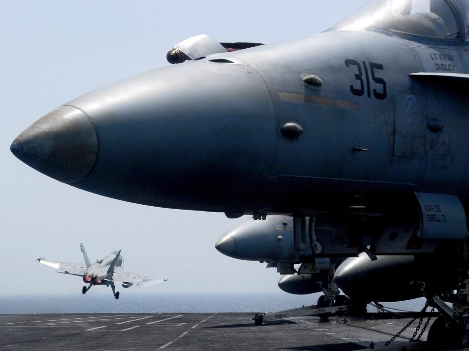 F_A-18C_Hornet_Launches_From_the_USS_John_C_Stennis