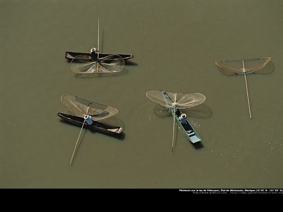 Fishermen in Lake Patzcuaro, Michoacan state, Mexico