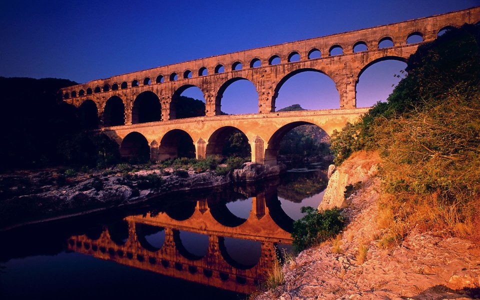 France, Pont du Gard, Languedoc-Roussillon, France