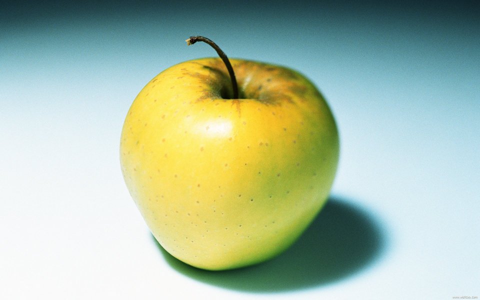 ‘Golden delicious’ apple, close-up