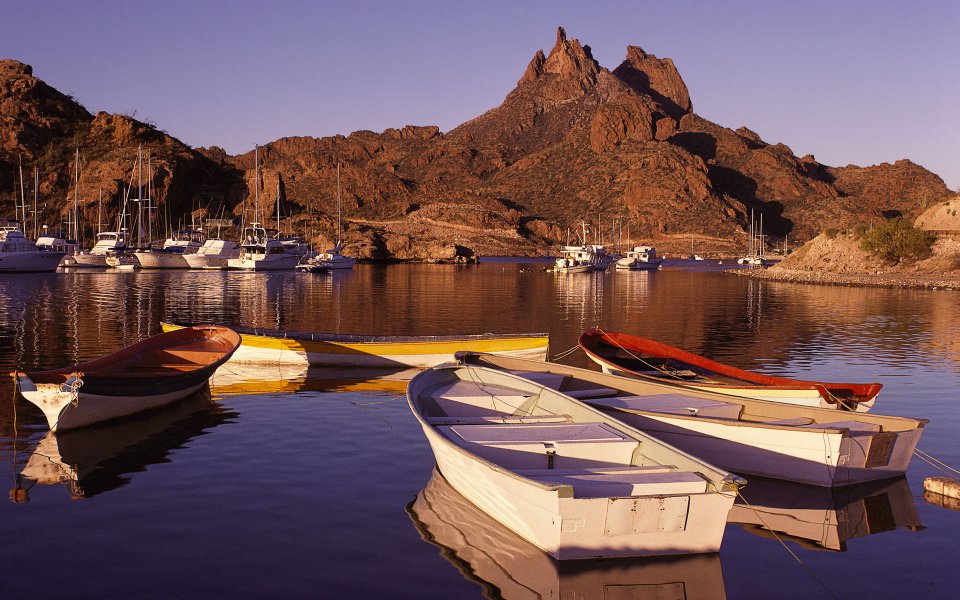 Harbor at Sunrise San Carlos, Sonora.Mexico