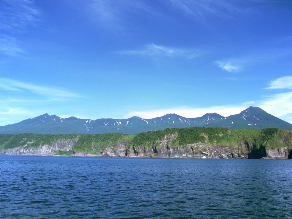 日本北海道知床半岛海岸风光