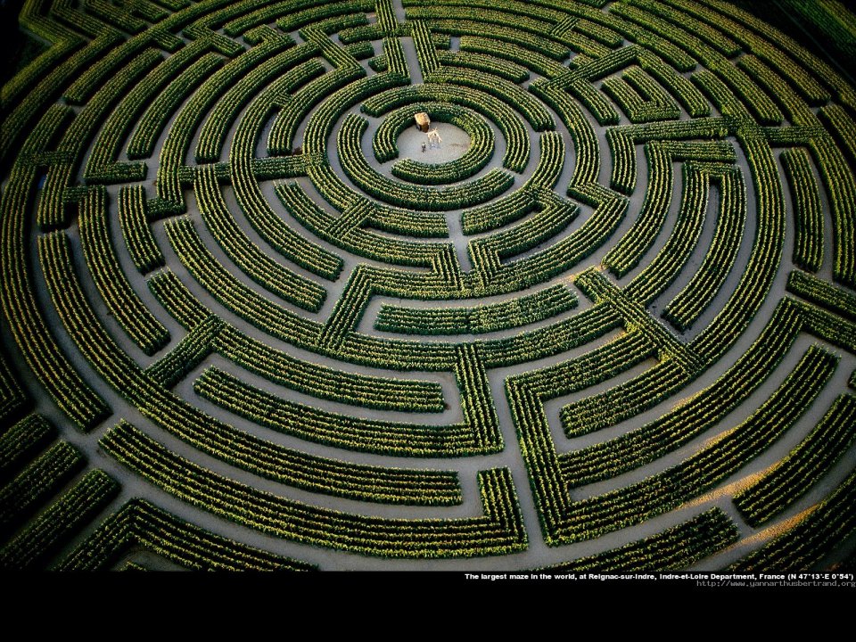 Le plus grand labyrinthe végétal du monde à Reignac-sur-Indre, Indre-et-Loire, France