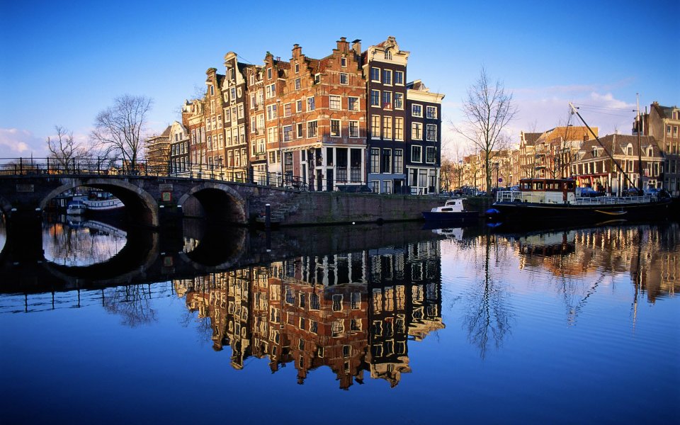 Netherlands, Grachten van Amsterdam (Scene in Amsterdam)