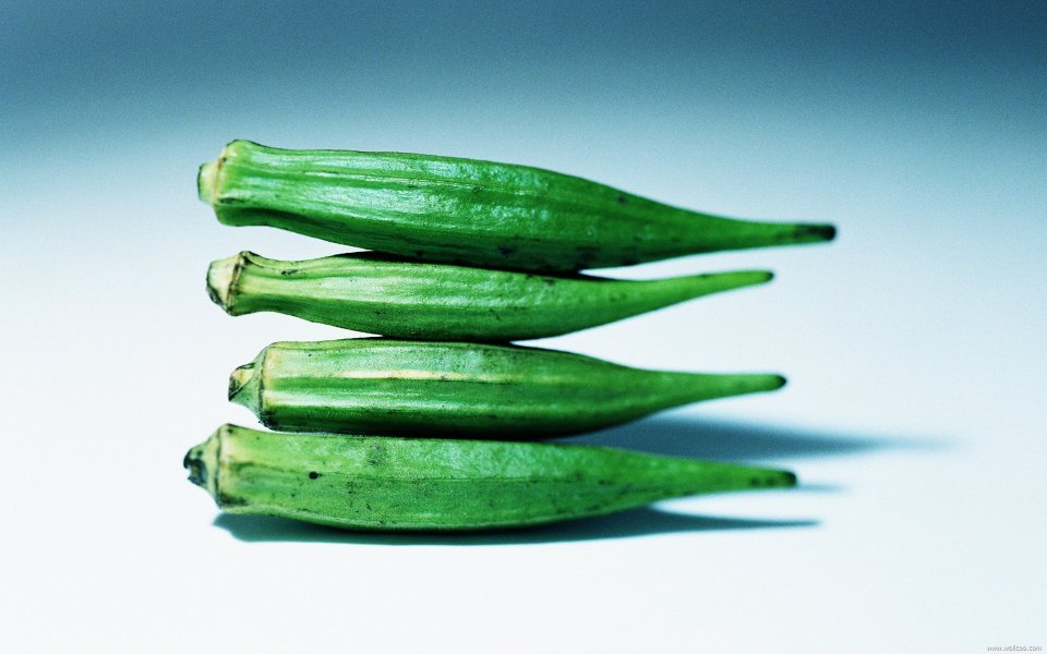 Okra, close-up