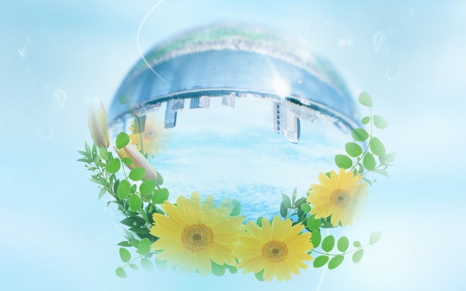 Photo manipulation of 01_Flower City 005_City_in_Future