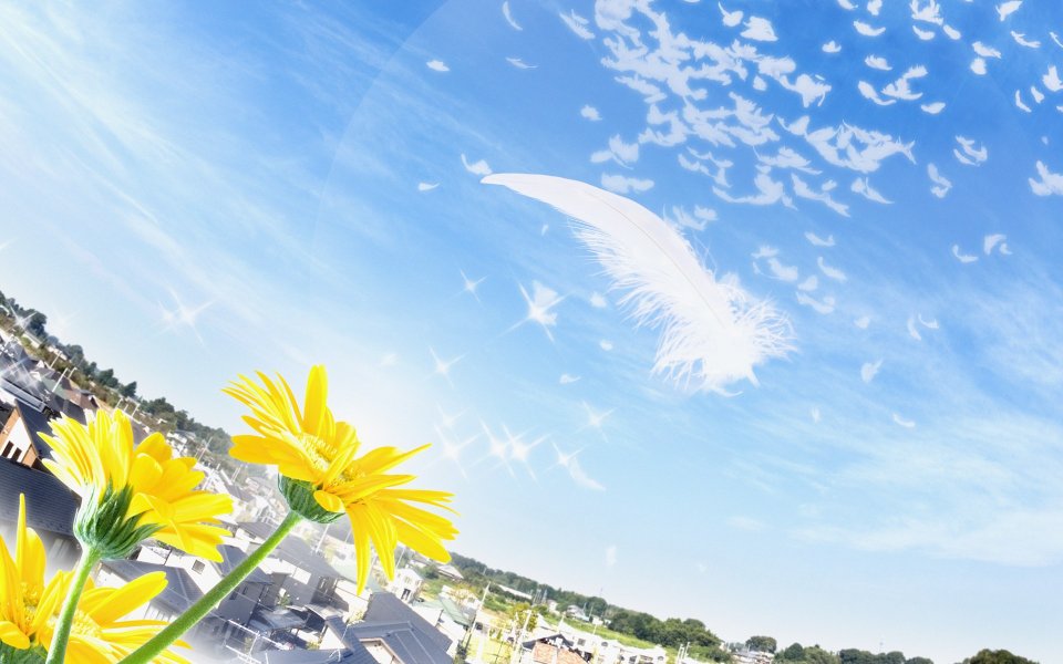 Photo manipulation of 01_Flower City sky 125_City_in_Future