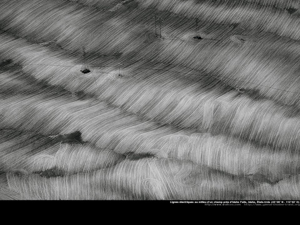 Power lines in a field near Idaho Falls, Idaho, United States
