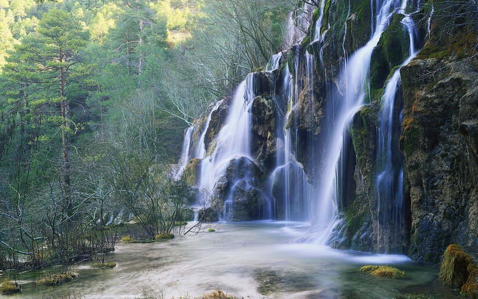 Spain, Cascada Rio Cuervo (Cascade at the Source of the Rio Cuervo)