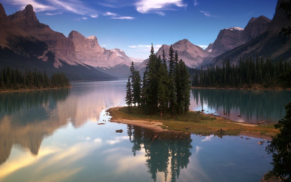 Spirit Island on Maligne Lake, Jasper National Park-Spirit Island , Alberta, Canada