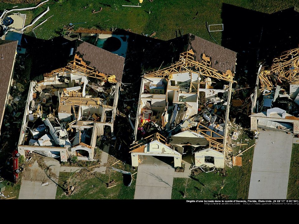 Tornado damage in Osceola county, Florida, United States