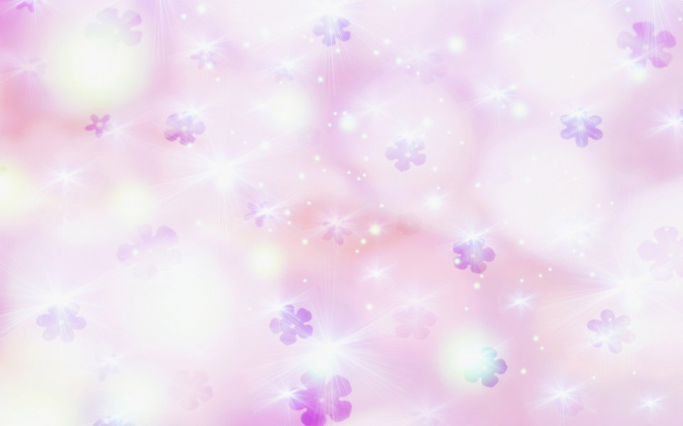 Pink Purple Dreamy Starlight Small Flower Decor Wallpaper