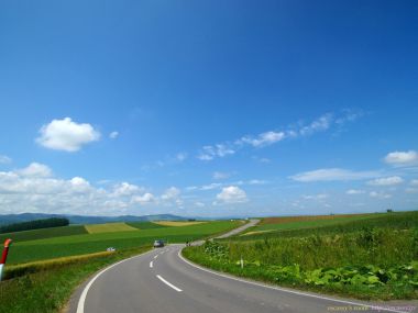 日本北海道美瑛乡村公路风光