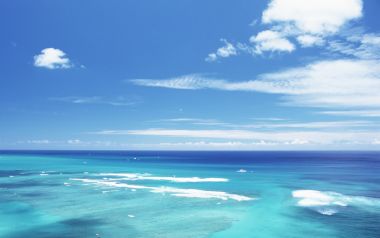 Aquamarine Sea And Sky In Hawaii Jy075 350a