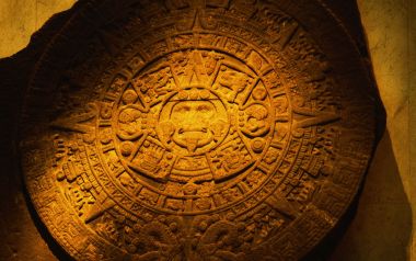 Aztec calendar stone from Mexico City, Mexico