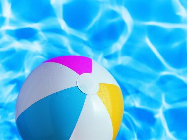 Beach Ball In Swinmming Pool