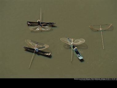 Fishermen in Lake Patzcuaro, Michoacan state, Mexico