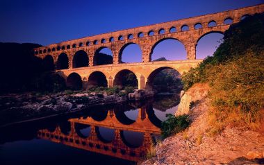 France, Pont du Gard, Languedoc-Roussillon, France