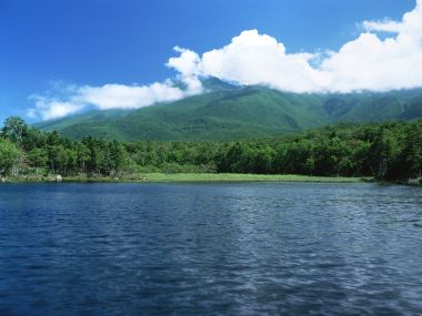 日本北海道知床五湖夏季山水风光