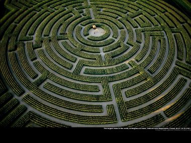 Le plus grand labyrinthe végétal du monde à Reignac-sur-Indre, Indre-et-Loire, France