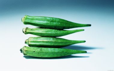 Okra, close-up