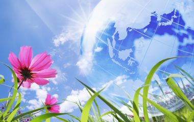 Photo manipulation of 01_Earth Flower 007_City_in_Future