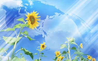 Photo manipulation of 01_Flower World012_City_in_Future