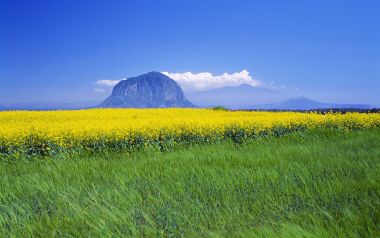 Sanbang Mountain On Jeju Island Korea