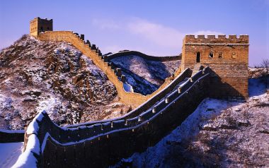 Snow On The Great Wall China