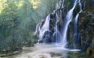 Spain, Cascada Rio Cuervo (Cascade at the Source of the Rio Cuervo)
