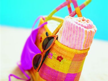 Summer Handbag On The Beach