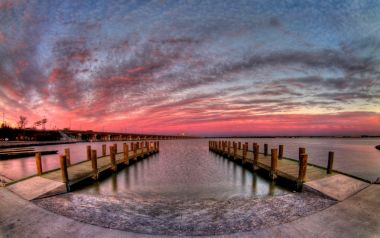 Wallcoo Com Sunsets Sunrises Ocean View Boat Ramp 2