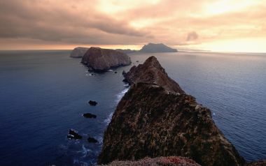 美国海峡群岛国家公园夕阳海景