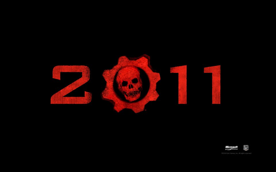 2011 Gears Of War Red Gear Skull