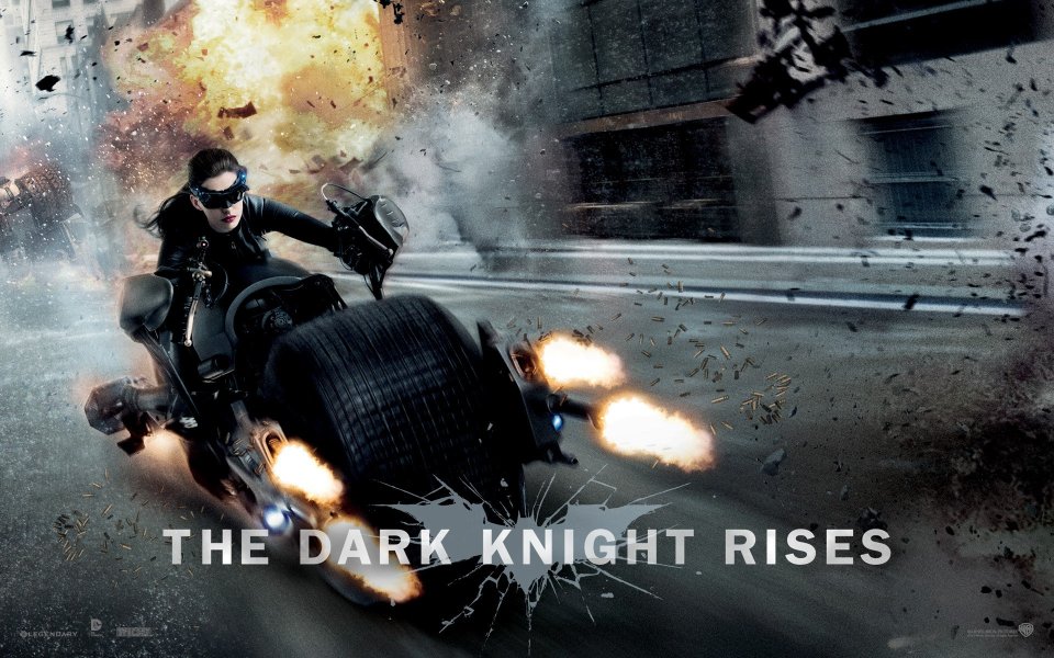 Catwoman Motorcycle Explosion Dark Knight Rises