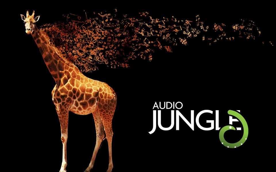 长颈鹿与音乐符号的创意艺术设计「Audio Jungle」