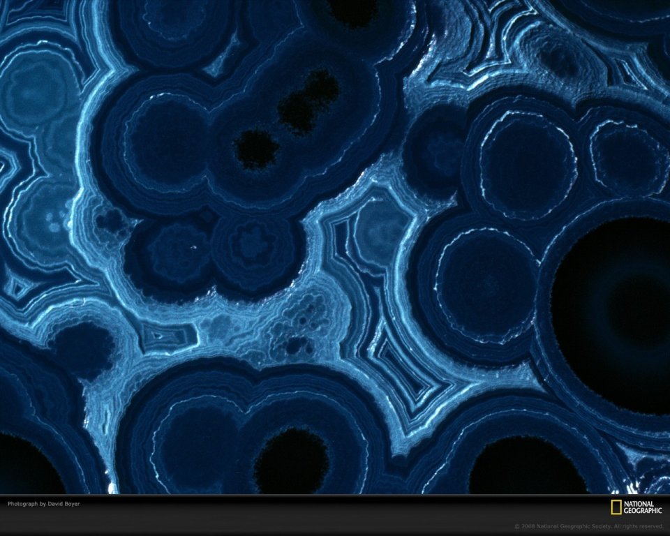 Blue Azurite Mineral Texture Closeup