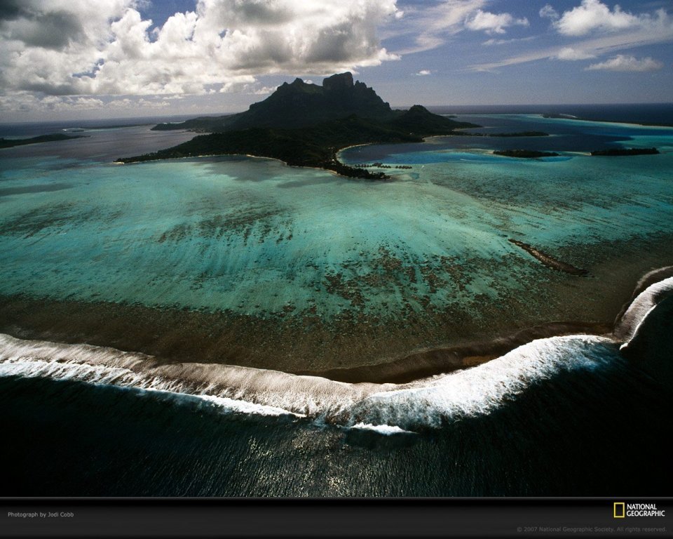 Bora Bora Aerial View Tahiti