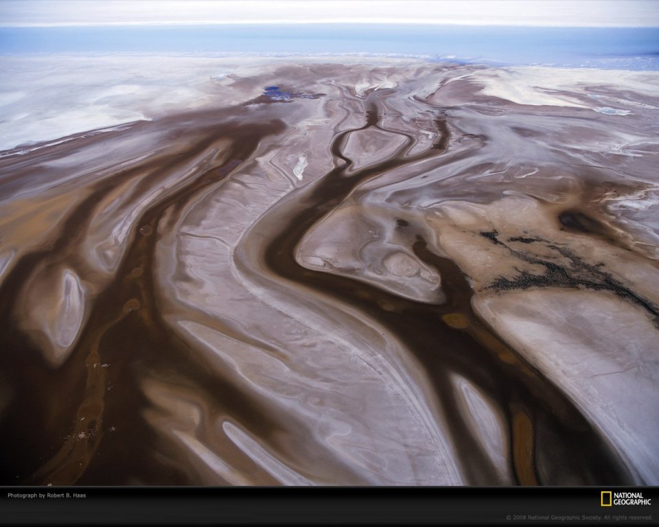 Aerial View Of River Landform Usa