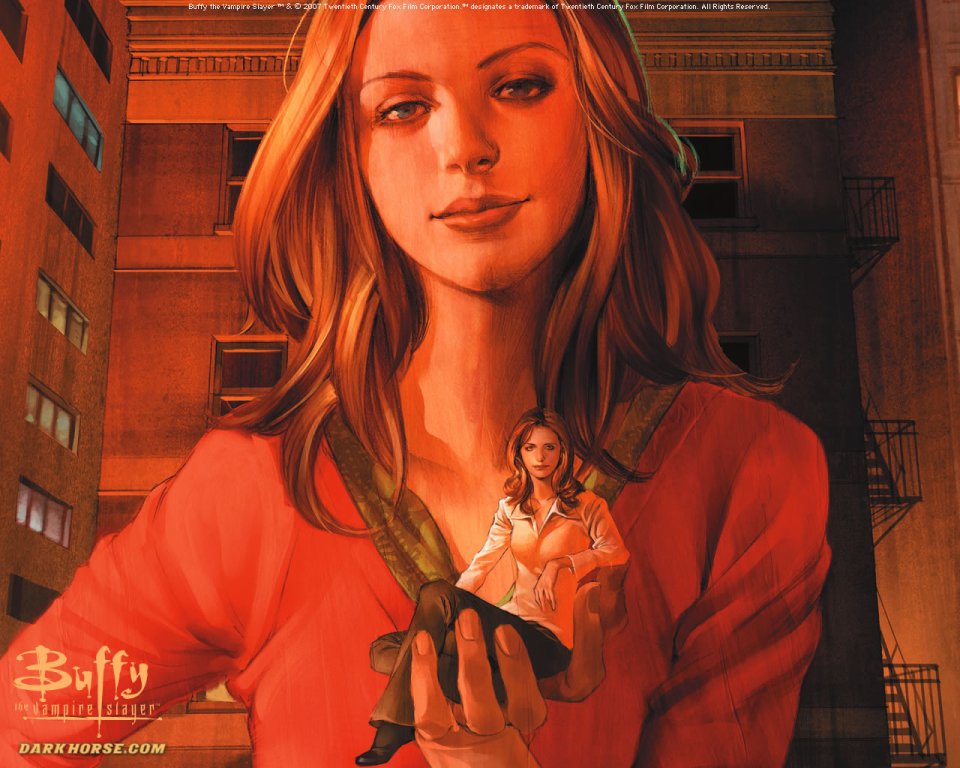《Buffy》吸血鬼猎人女性角色插画壁纸