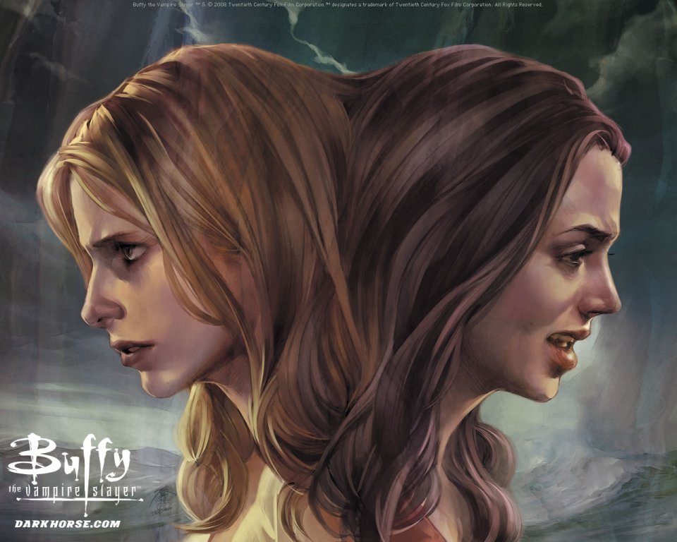 Buffy The Vampire Slayer Double Face Wallpaper