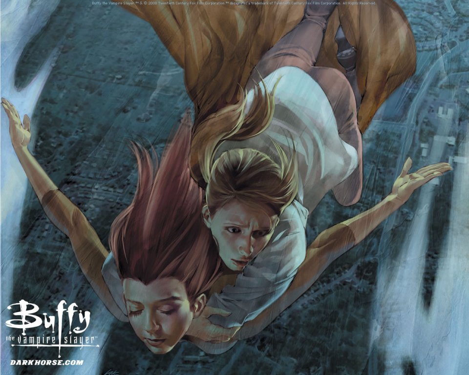 《Buffy》动漫角色高空飞行场景